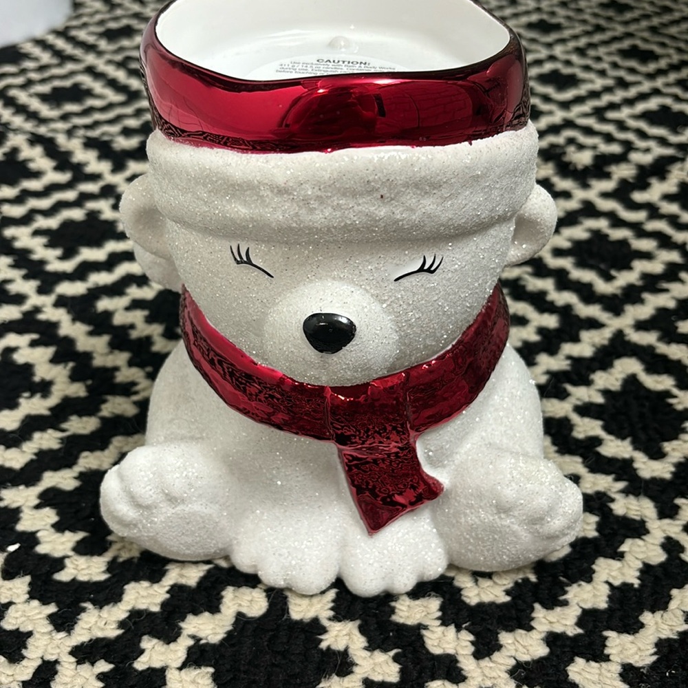 Snow bear candle holder